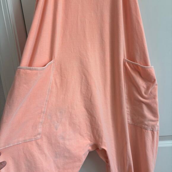 Free People Movement Hot Shot Onesie Sz L Lounge Yoga READ Melon - Picture 5 of 15